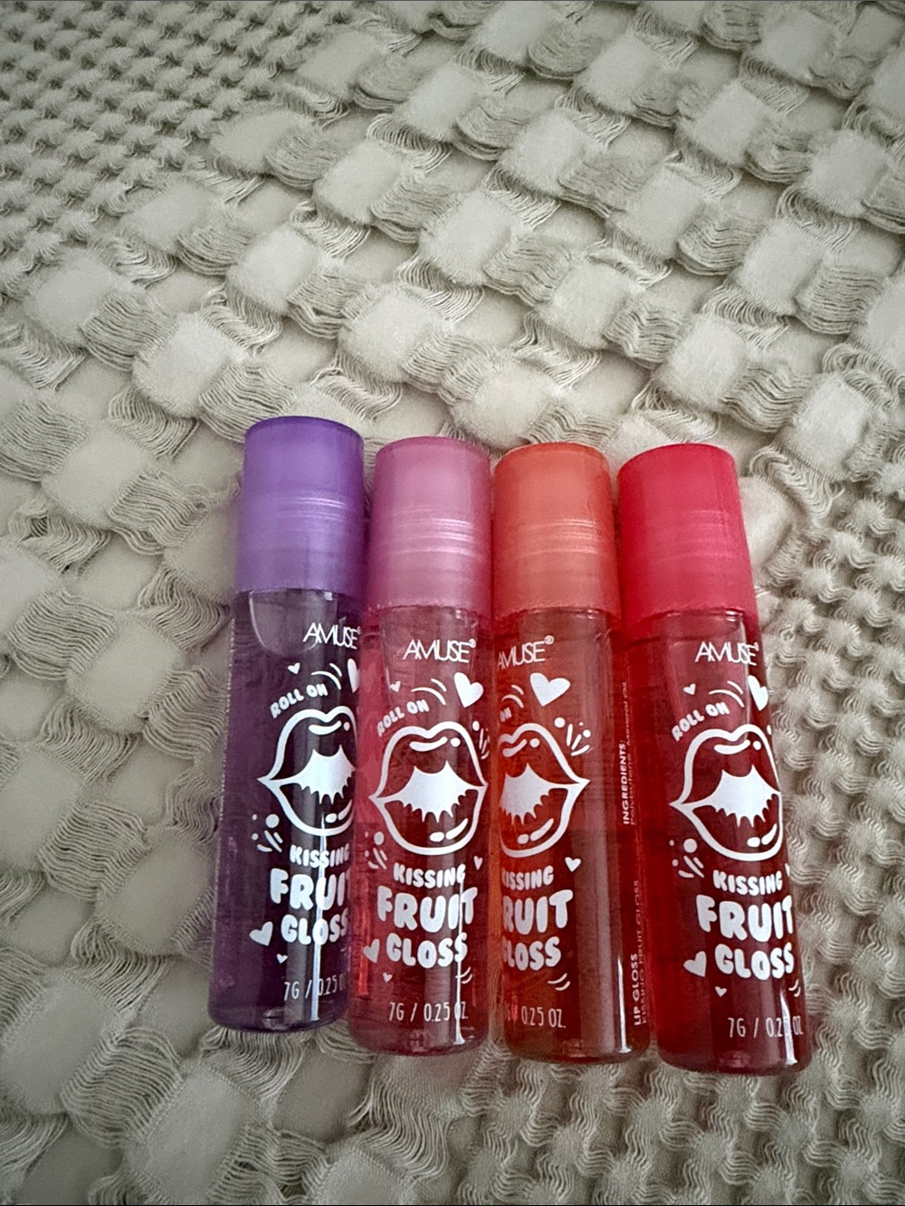 Muse Kissing Fruit Gloss Set — Purple, Pink, Orange, Red
